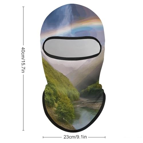 Balaclava para Hombres con Diseño de Arcoíris para Esquí, Montaña y Ciclismo miniatura 2
