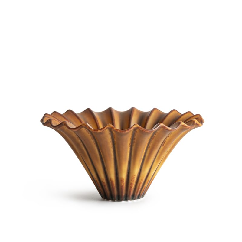 Cafede Kona Lotus leaf filter cup Yamani Dripper (Clay Brown)