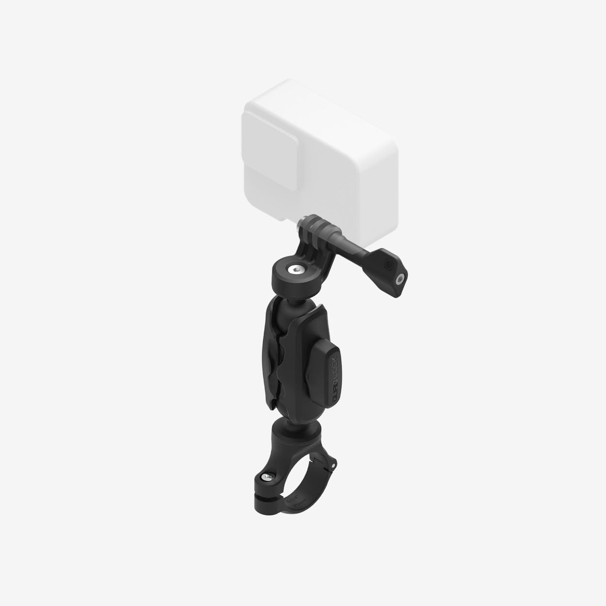 Quad Lock 360 Kit de cámara de acción con abrazadera de manillar (medio) y brazo doble pivote (pequeño) compatible con GoPro, cámaras de acción e iluminación compatibles