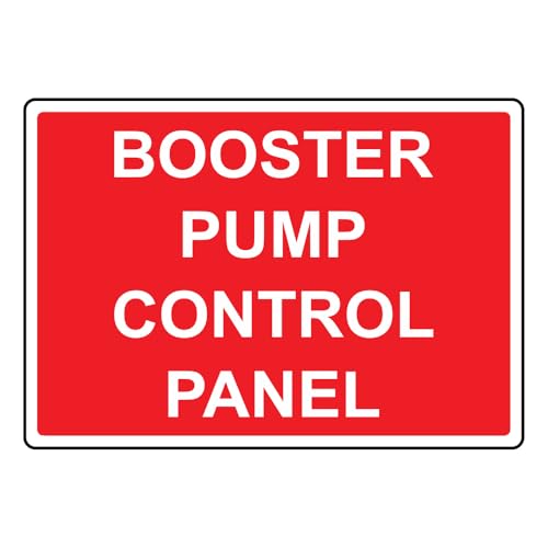 Booster Pump Control Panel Sign 8x12