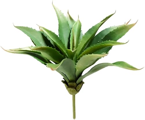 Suculentas falsas, plantas artificiales de aloe sintético grandes de 12.6 pulgadas, plantas artificiales decorativas de interior para dormitorio,