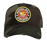 National Rifle Association NRA Adjustable Trucker Hat, Washed Camo