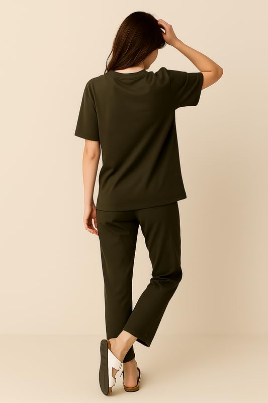 Image of My Swag Womens Cotton Night Suit | T-Shirt and Lower | Summer and Winter Sleepwear