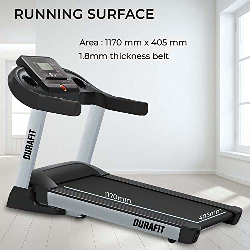 Image of Durafit - Sturdy, Stable and Strong Durafit Surge | 4 HP Peak DC Motorized Foldable Treadmill | Auto Incline | Home Cardio | Max Speed 14 Km /Hr | Max User Weight 120 Kg | Black