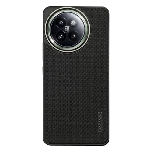 Image of NIUKIN Super Frosted Shield Pro Soft Mobile Back Case for Xiaomi Mi 14 Civi 5G| Camera Ring | Shockproof Scratchproof Cover | Black