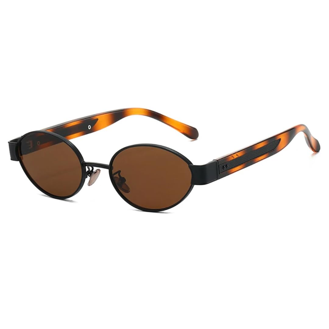 Occhiali da sole di lusso da donna con rivetti in metallo stile retrò, occhiali punk alla moda con protezione UV400, occhiali da sole sfumati da uomo