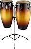Meinl Percussion Headliner Conga Set - Handdrum Set 11 Inches and 12 Inches - Buffalo Skin Head - Incl. Double Braced Tripod Stand - Siam Oak, Multicoloured (HC812VSB) #2