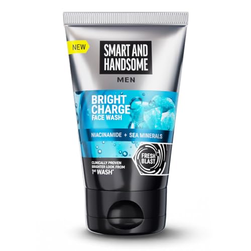 Image of Smart And Handsome Men Bright Charge Face Wash | Brightens Dull Skin | Instant Freshness | 100G | Anti-Pollution | Anti-Dullness | With Niacinamide | Reduces Dark Spots | For All Skin Types