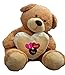 CART ONE - Peluche San Valentino Orso Gigante con Cuore E Scritta I Love You 120 cm -Amore-San Valentino