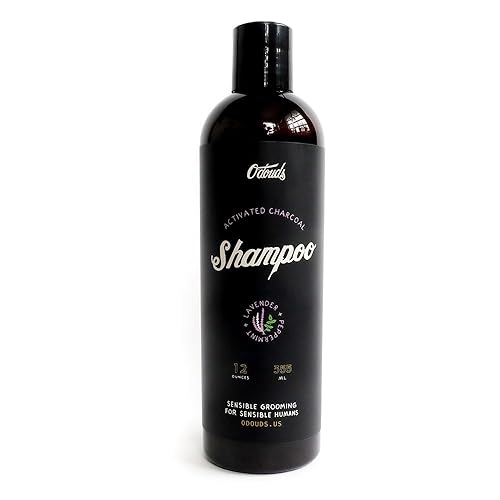 O'Douds Champú de carbón activado, champú hidratante y aclarante, limpia y rejuvenece el cabello y el cuero cabelludo, sin sulfatos ni parabenos,