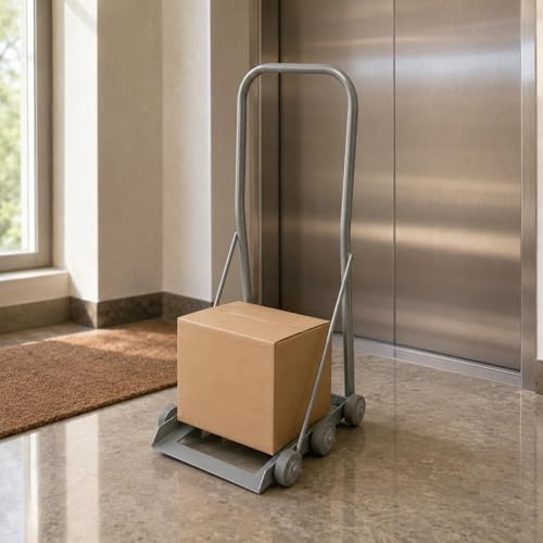 Carro de transporte portátil con marco rectangular de acero para oficinas y traslados cortos 5