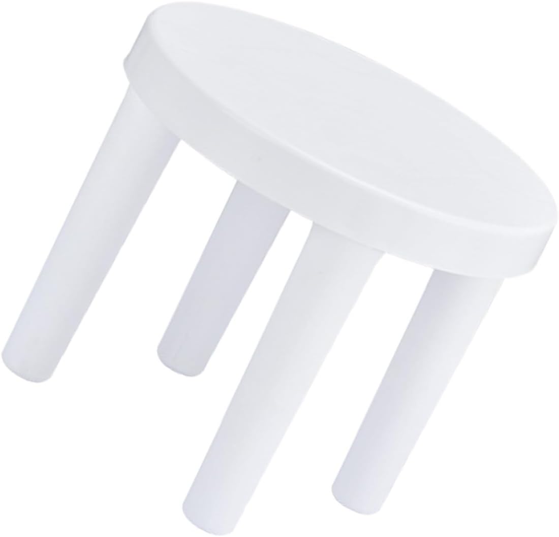 Creative Round Low Stool Non-Slip Plastic Bathroom Seating for Home Use Easy to Clean Sturdy Design for Boy Girl and Adults