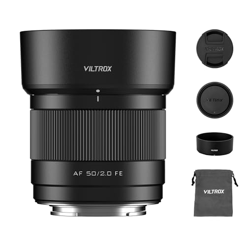 Image of VILTROX AF 50mm F2.0 Air E Lens for Sony E Mount, F /2.0 Large Aperture Wide Angle Auto Fucus Standard Prime Full Frame FE Lens for Sony E Mount a7II a9 A1 FX3 ZVE1 a6000 a6400 ZV-E10 a7R a7S a7C