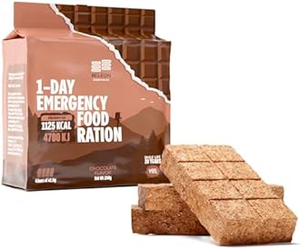 Emergency Food Supply - Chocolate Survival Ration - 20 Years Shelf Life - 1 Day