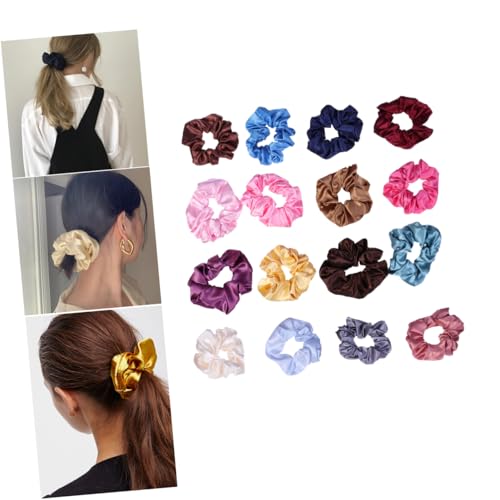 TOVINANNA 16pezzi Elastici Per Capelli in Tinta Unita Elastici Per Capelli Da Donna e Ragazza Colori Misti
