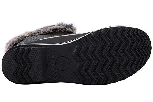 kingshow Globalwin Women's 1918 Grey/DK.Grey Winter Boots 6M