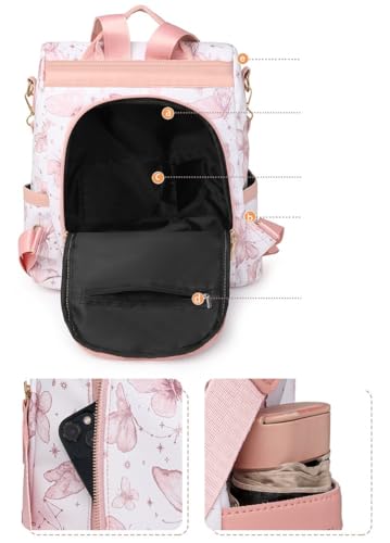 Image of MOCA Womens Girls Backpack Anti-theft Handbag Ladies Shoulder Bag School Bag Stylish Casual Daypacks Lightweight Rucksack for Outdoor Travel School Campus Shopping Bag for women Girl