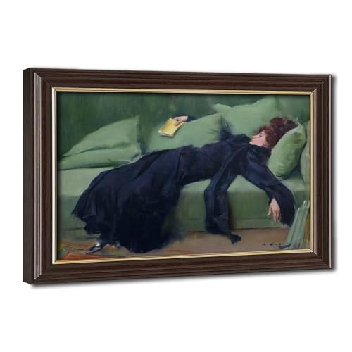 Toile Ramon Casas A Decadent Girl : décoration murale chic pour chambre