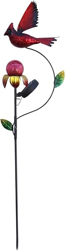 Miniatura 1 de Sunset Vista Designs 93837 Solar Collection - Estaca de jardín iluminada de 46 pulgadas, cardenal