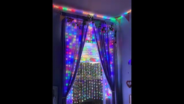 Image of Lumary Smart Curtain Lights 6.9 x 5 FT, 540 LEDs, DIY Color, Timer, IP65