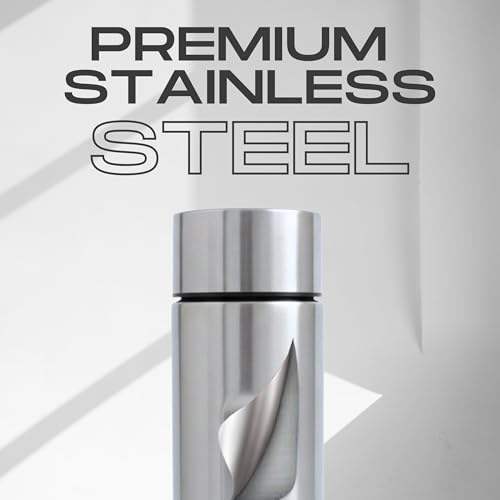 Image of Speedex Customized Silver Stainless Steel Water Bottle 1 Ltr Single Wall | Personalised Name Printed Customised Water Bottle | BIS Approved | Reusable Bottle for Kids & Adults, School, Office & Travel