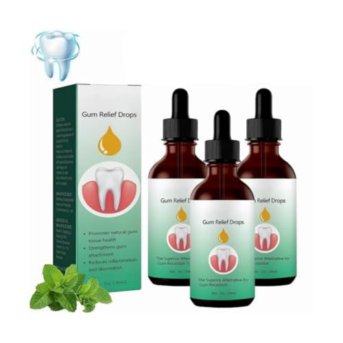 Gotas Reparadoras de Encías, Cuidado para la Recesión de Encías, Blanqueamiento Dental, Enjuague Bucal Antibacteriano, Enjuague Bucal Líquido de Fórmula Natural