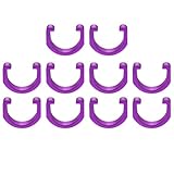 QUARKZMAN 10 Stück Fahrradkabelklemmen C-Clips Aluminiumlegierung Gehäuse Schlauchführung U-Clips Bremsumlenker Schalthebel für MTB Rennrad, Lila