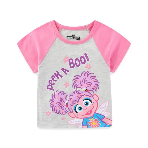 Image of Sesame Street Abby Cadabby Girls Short Sleeve T-Shirt and French Terry Shorts for Infant, Toddler, and Big Kids