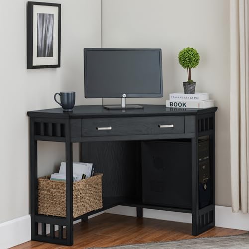 Image of Leick Home Reid Corner Desk, 48 inch, Black