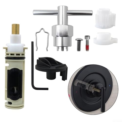 YobiLife Kit de molduras de ducha de metal sólido con acabado negro mate, sistema de control de temperatura, diseño de drenaje rápido para baño