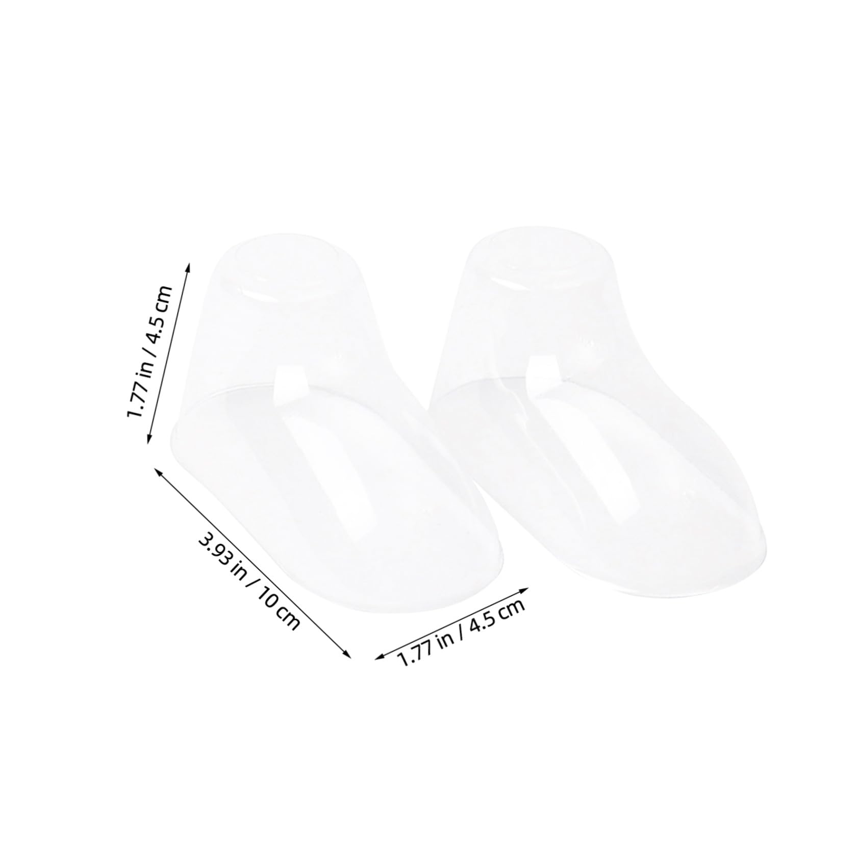 100 Stück Durchsichtige Kunststoff Babyfüße Schuh Präsentationsständer für Kleinkinderschuhe Stabiles Pvc Material Kleiner und Stilvolles Design für Babysocken