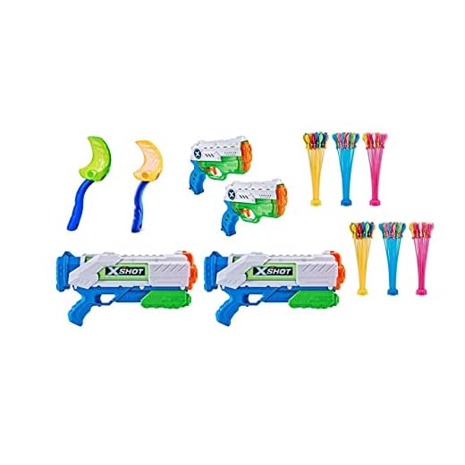 XShot Ultimate Water Party Pack (Fast Fill Medium 2pk + Fast Fill Nano 2pk + 2 Launchers + 6 Crazy Bunch O Balloons) 56401