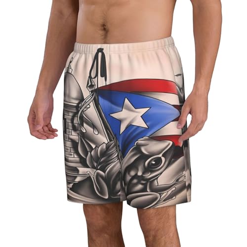 Men Beach Shorts Casual Swim Trunks Quick Dry Board Short Hawaii Bathing Sport Trunk with Drawstring for Gym Surfing2