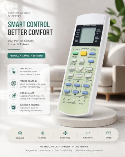 Image of Original Universal Air Conditioner Remote Compatible for All Panasonic AC Remote Control [AC-29]