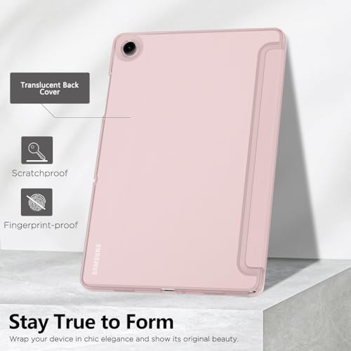 Image of MoKo for Samsung Galaxy Tab A11 Plus / A11+ Case 11 Inch 2026, Galaxy Tab A9 Plus / A9+ Case 11 Inch 2024, Slim Stand Hard PC Translucent Back Shell Smart Cover, Auto Wake /Sleep, Light Pink