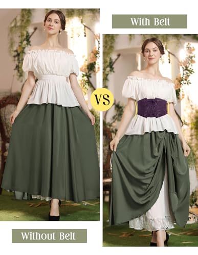 Scarlet Darkness Renaissance Corset Belt for Women Lace Overlay Front Ren Faire Corset3