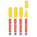 PATIKIL Grout Pen, 4 Pack Yellow Tile Marker Waterproof Grout Sealer Pen Tile Repair Pens Paint Pens for Wall Floor Bathroom Kitchen Refresh