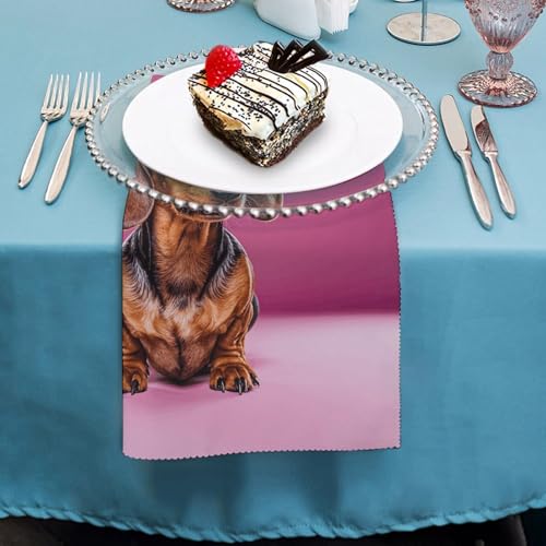 Servilletas de Tela Dachshund Weiner Dog 4 piezas miniatura 4