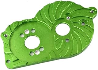 GPM For Losi 1/18 Mini-T 2.0 2WD Stadium Truck Upgrade Parts Aluminum Motor Mount Plate With Heat Sink Fins - 1Pc Set Green