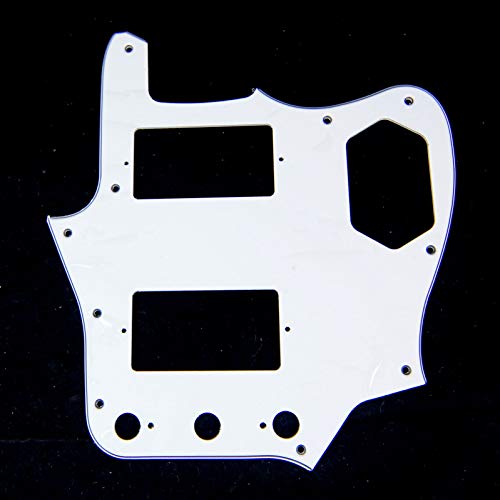 Replacment Pickguard For Jaguar style Guitar, Japan Reissued HH, 3Ply White