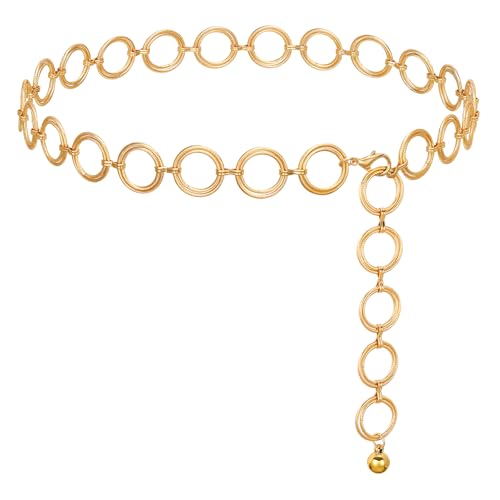 JasGood Taillenkette aus Metall für Damen Silber Einstellbar Body Link...