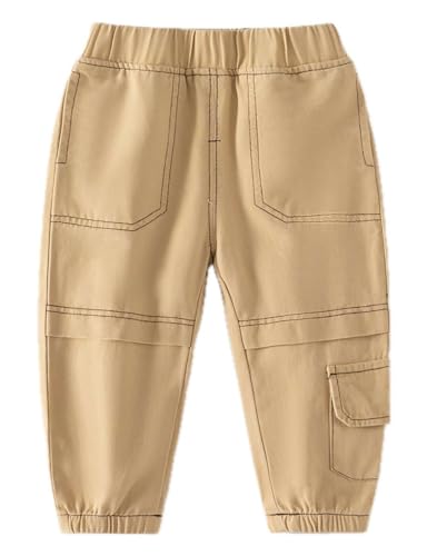 Boys Cargo Jogger Pants Elasticated Waist Outdoor Trip Joggers Trip Hiking Trousers