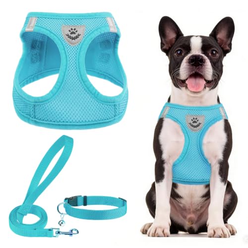 PUPTECK Dog Harness, Collar and Leash Set No Pull for Small Medium Sized