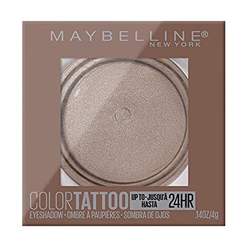 Maybelline New York Color Tattooup to 24HR Longwear Waterproof Fade Resistant Crease Resistant Blendable Cream Eyeshadow Pots Makeup, High Roller, 0.14 oz.