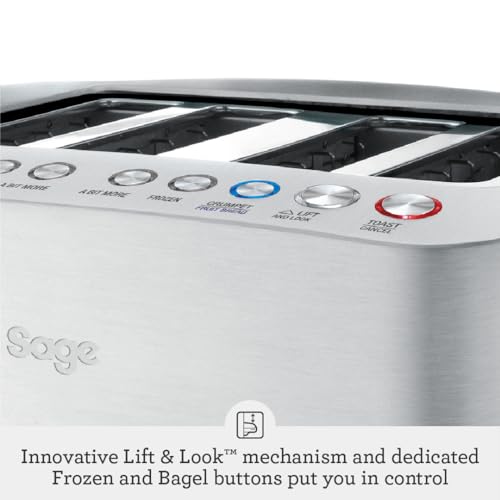 Sage the Smart Toast™ 4-Slice Toaster, BTA845UK, Brushed Aluminium Sage the Smart Toast™ 4-Slice Toaster, BTA845UK, Brushed Aluminium