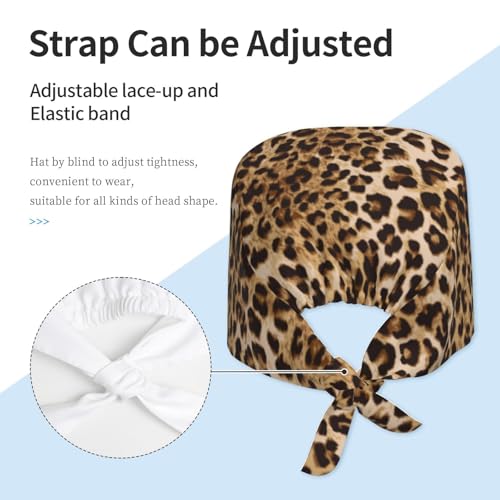 Image of Adjustable Working Cap Breathable Unisex Women Men Elastic Bandage Tie Back Hats Scrub Nursing Doctor Surgeon Cap