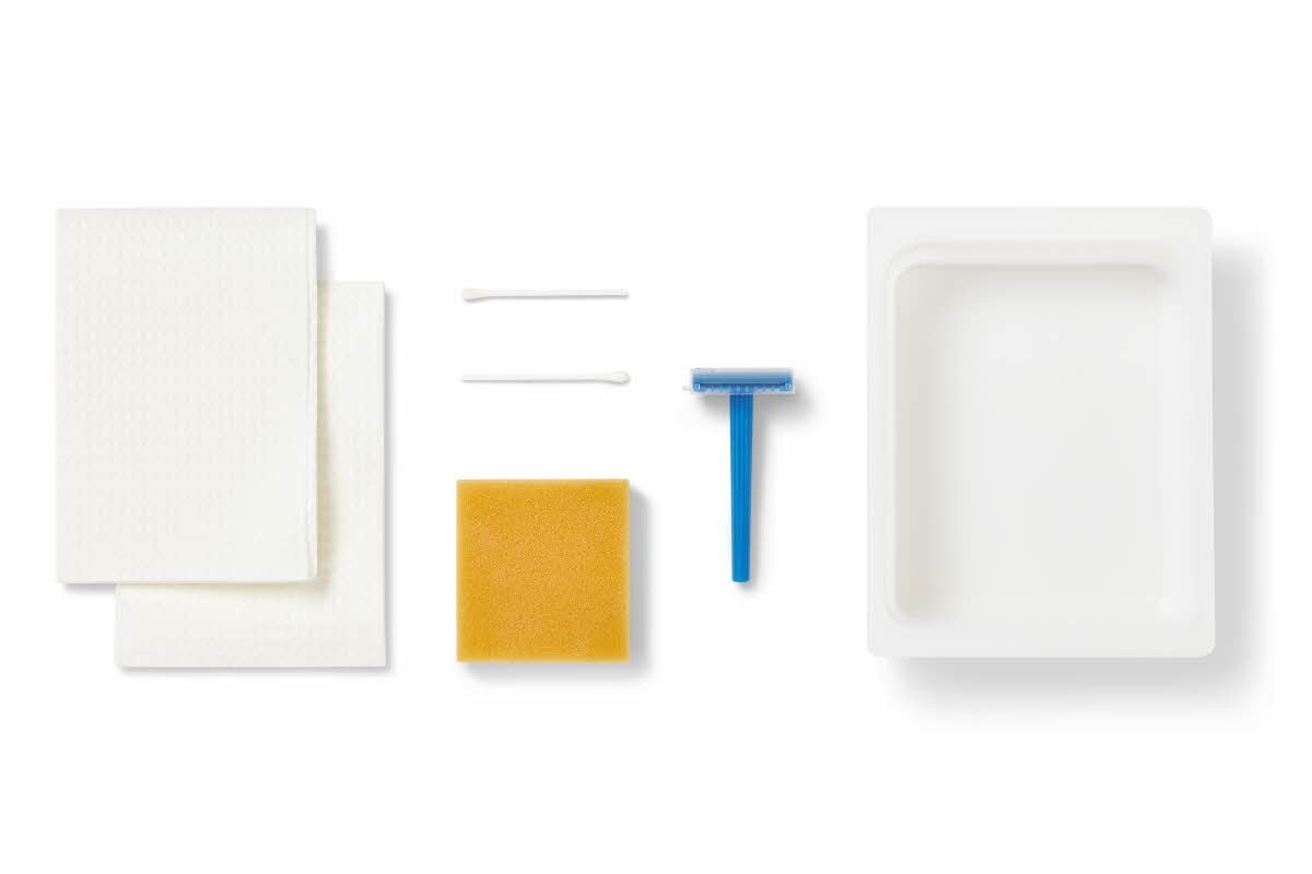 Medline Industries DYND70822 Surgical Shave Prep Tray, Single Compartment, Fixed Razor, Premium (Pack of 50) : Industrial & Scientific