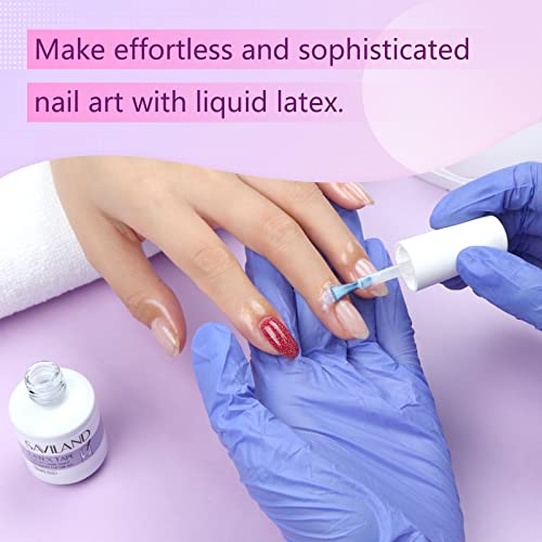 Saviland Liquid Nail Latex für Nägel– Latexband für Nägel Kunst Peel Off Nagelhaut Nagellack Schutz Hautbarriere Schutz Gel Nagellack Maniküre Starter Zubehör für Nagelstudio Home DIY