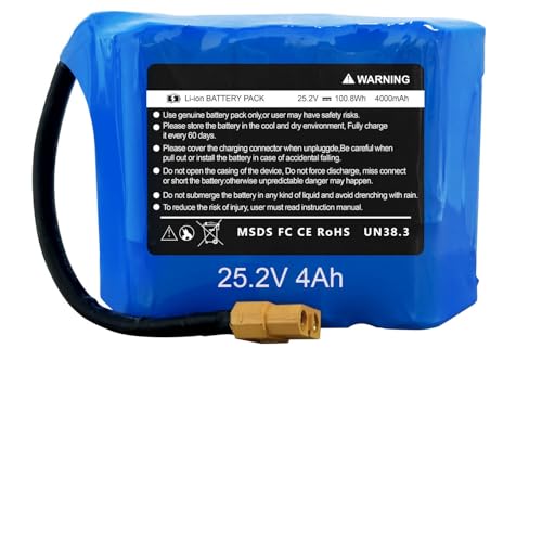 CWUU 25.2V 4000mAh Hoverboard Battery Compatible with Jetson Rave/Flash Balance Car 100.8Wh Battery Pack Replacement for Hover-1 Superstar/Chrome/Astro Rechargeable Hoverboards Fit 29.4V