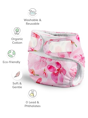 Image of SuperBottoms Newborn UNO Premium Cloth Diaper with Insert (0 to 3m) | Washable & Reusable Diaper with Organic Cotton Pad | Superior Absorption | Waterproof | SuperDryFeel Layer | Super Soft & Gentle